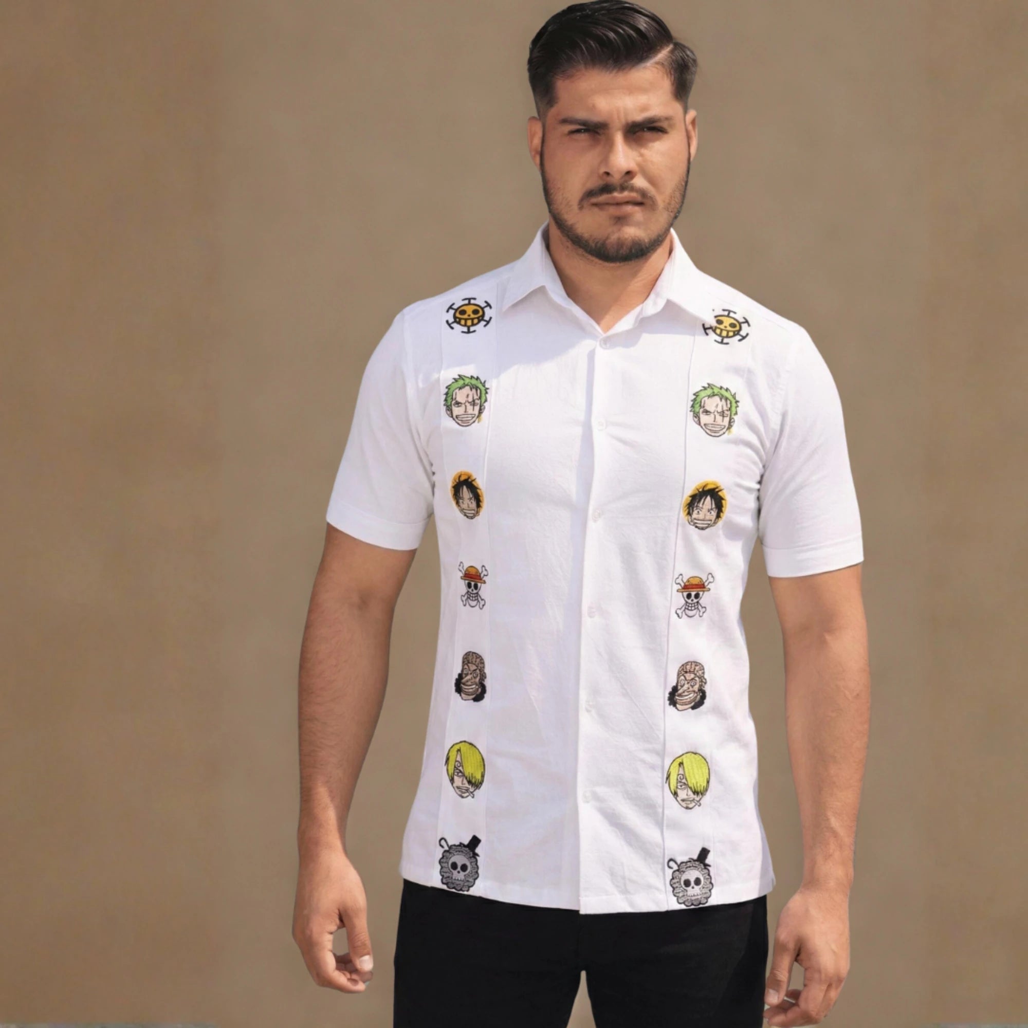 Camisa Guayabera Manga Corta Rey de los Piratas