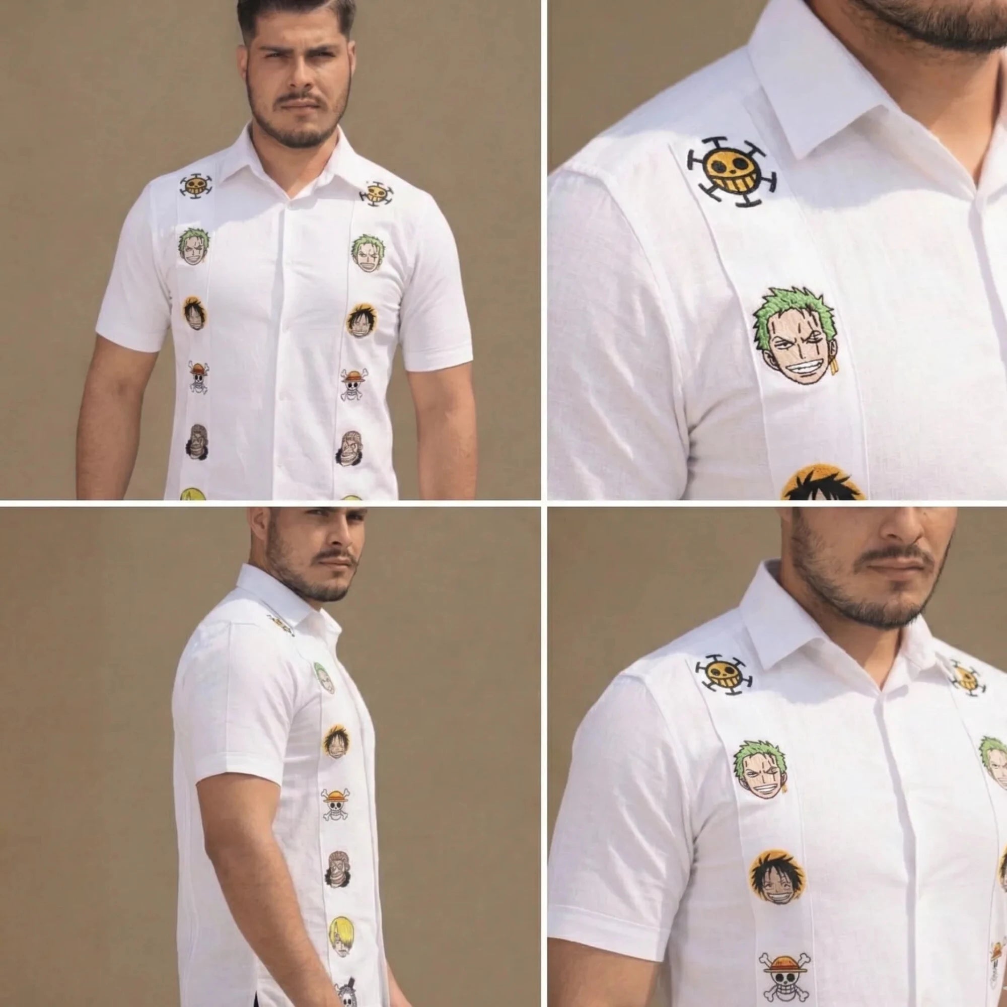 Camisa Guayabera Manga Corta Rey de los Piratas