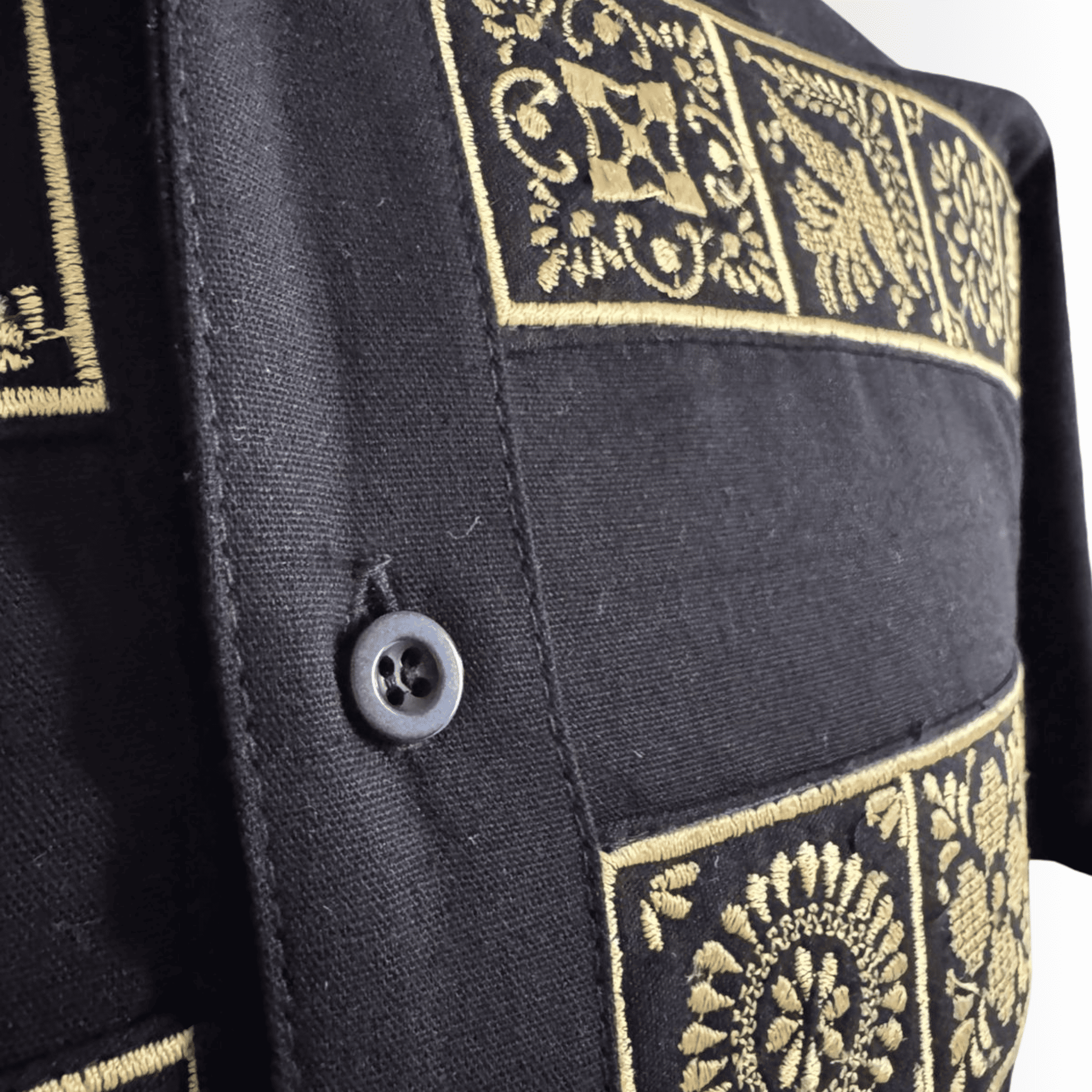 Camisa Guayabera Talavera Mexicana Negro