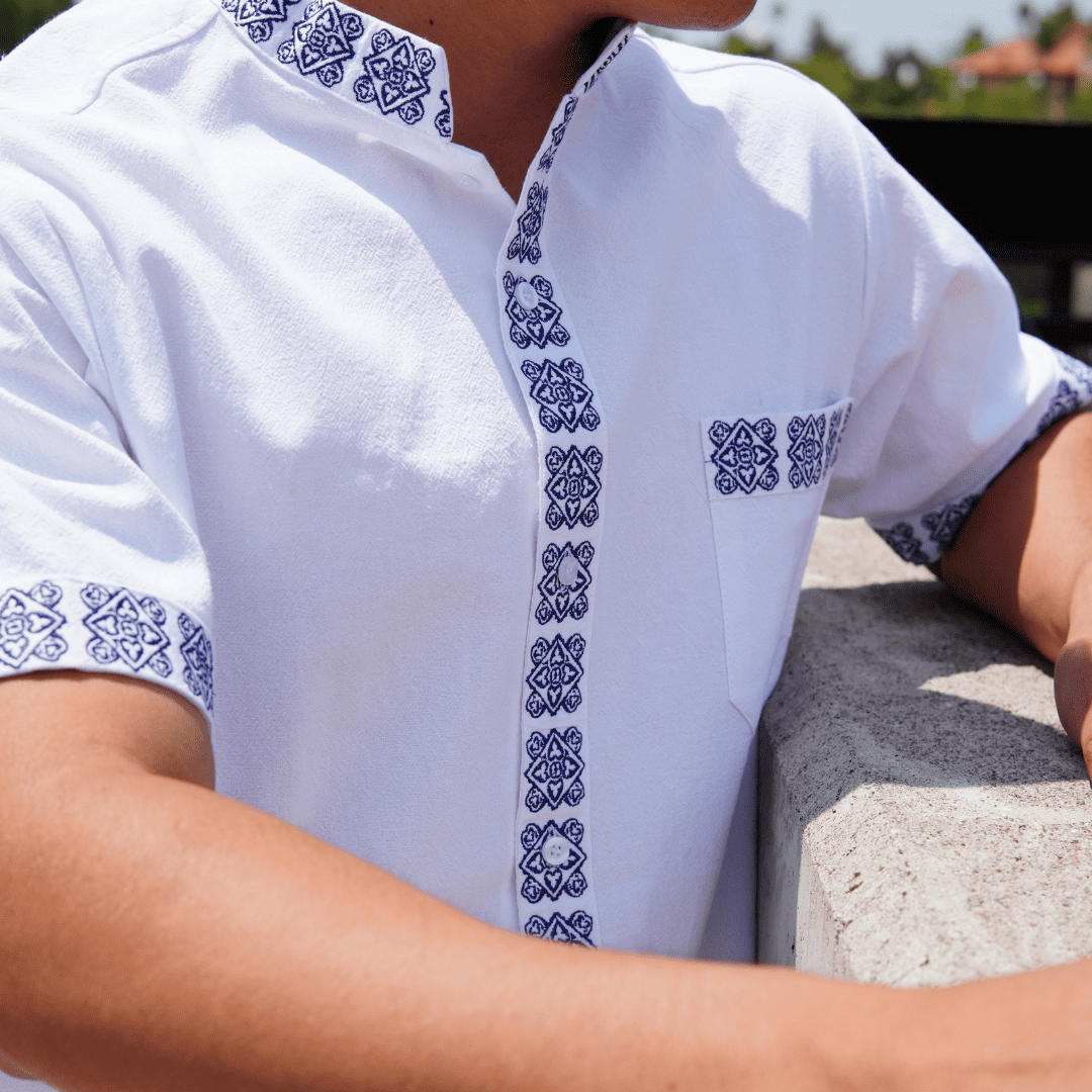 Guayabera Talavera Shirt Rustic Blanket