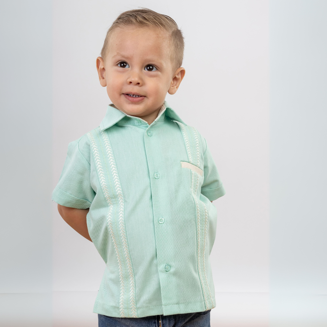 Mint Green Guayabera