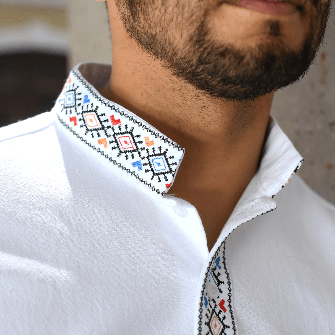 CL Embroidered Guayabera Shirt