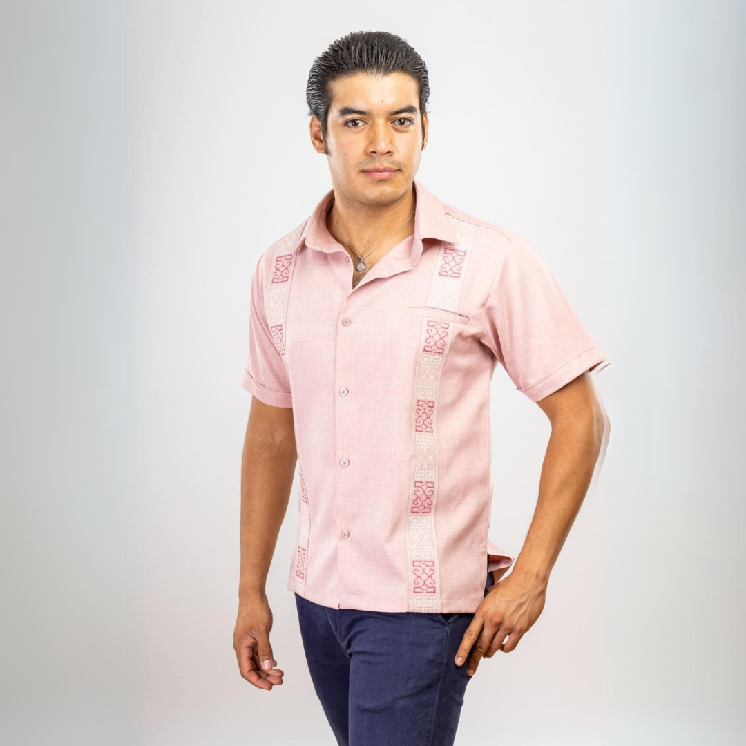 Rosewood Embroidered Guayabera Shirt