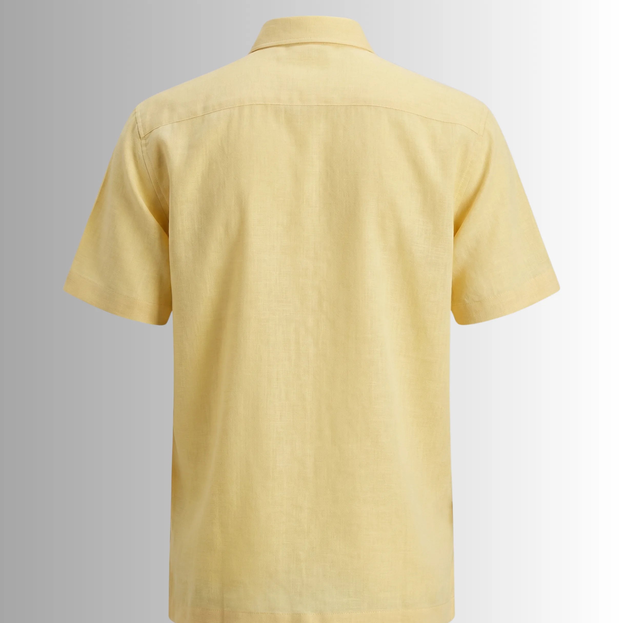 Camisa Guayabera Amarillo Claro